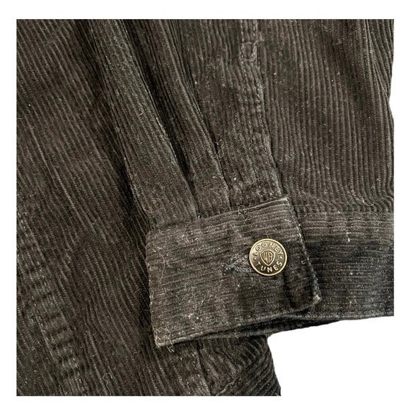 Looney Tunes Black Corduroy “The Wilder One” Bugs Bunny Jacket - XL - Picture 7 of 10